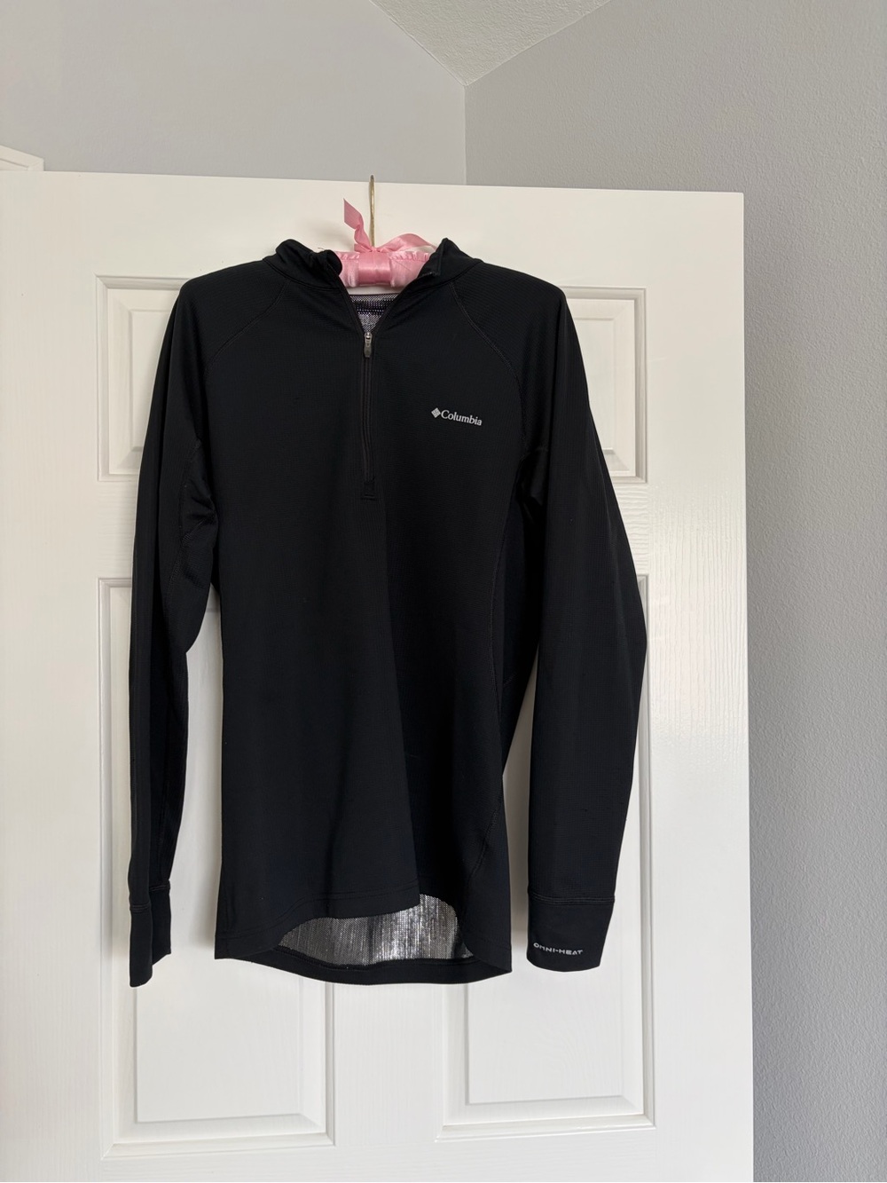 Columbia Black Men's Quarter-Zip Hooded Performance Pullover